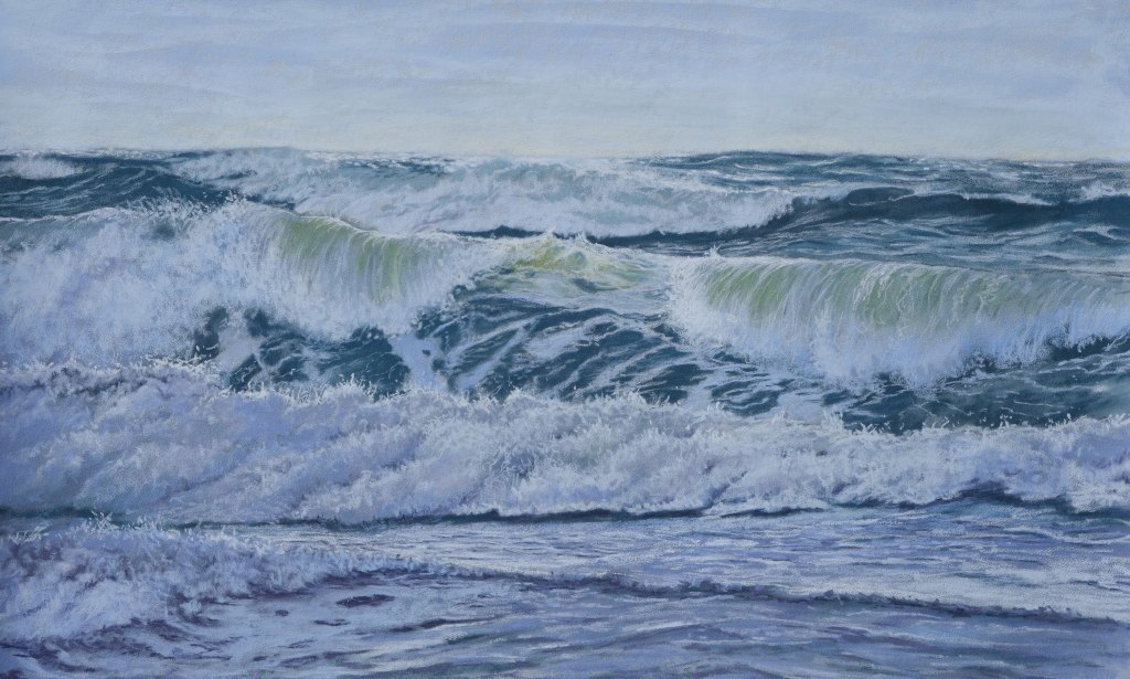 Rolling In — original soft pastel painting by Jaci Hogan